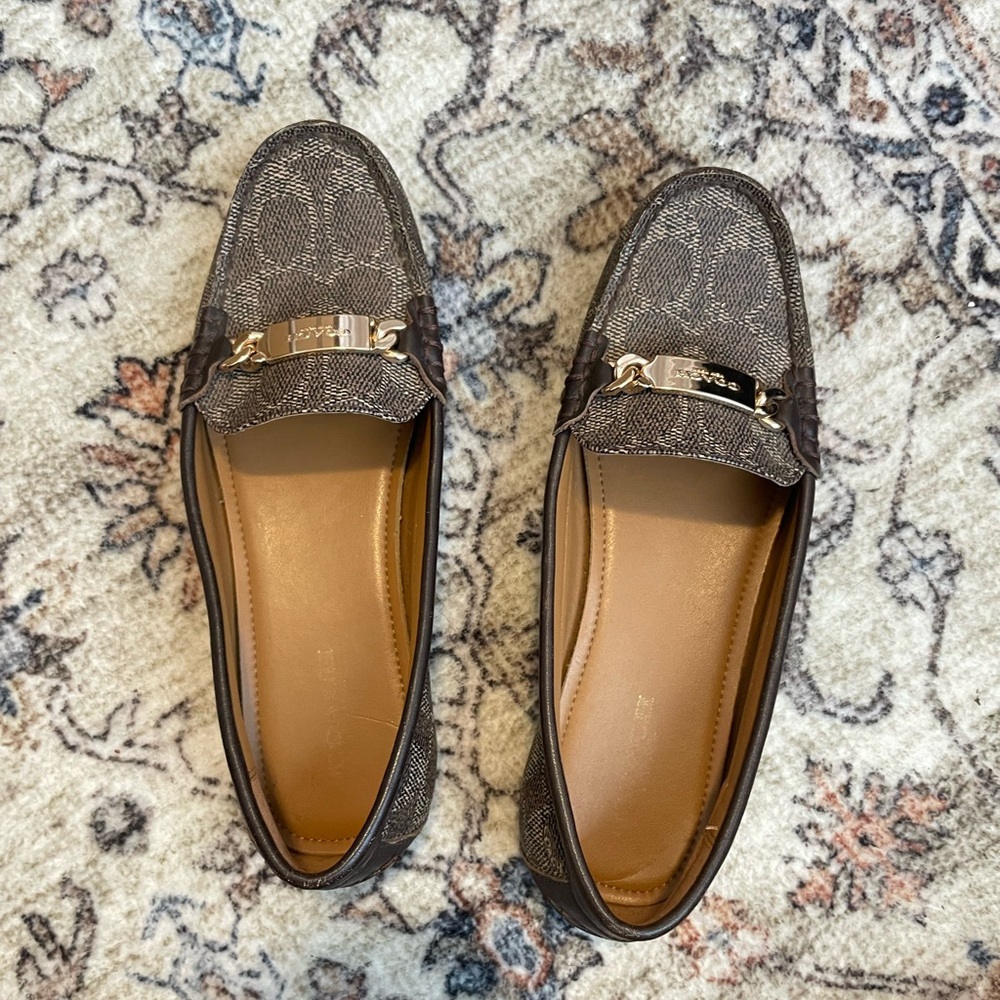 Couch Brown Patterned Loafers size 5.5